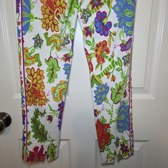 Truth Floral Pink Trim Pants Small - Picture 6 of 8